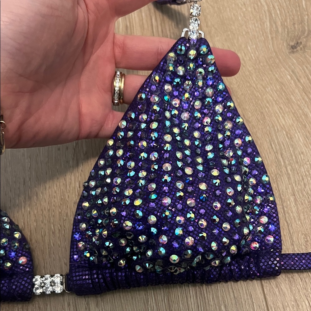 Purple Rhinestone Bikini Set - Picture 12 of 17